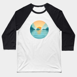 Landscape Lake in Japan Aesthetic Baseball T-Shirt